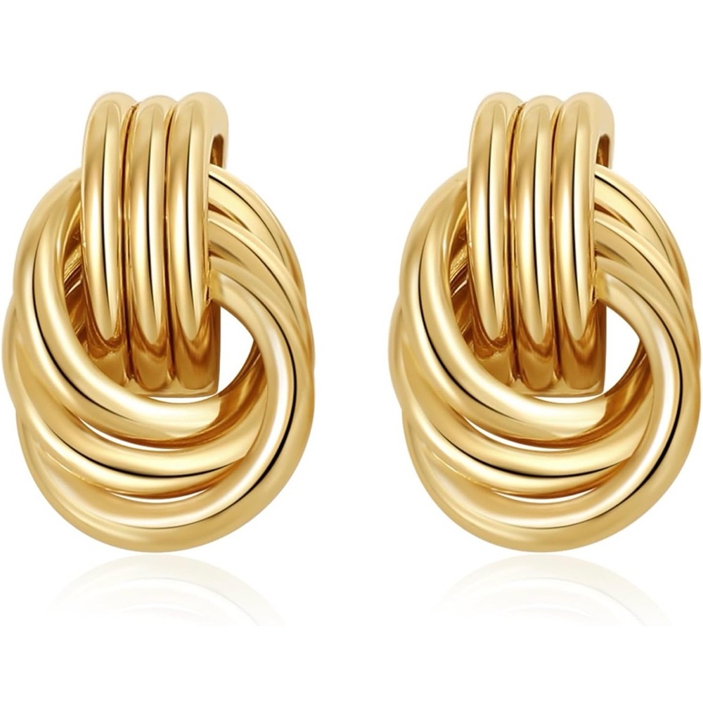 Elegant Gold Knot Earrings